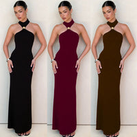 Fashionable Slim-fit Sleeveless Split Dress For Women