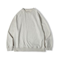Retro Washed Heavy Looped Fabric Round Neck Sweater