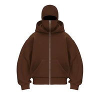 New European And American Autumn Spring Hooded Loose Cardigan Baseball Uniform Men