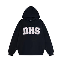 Letter Patch Embroidered Hoodie