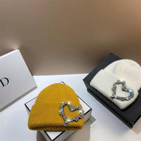 Fall Winter Fashion Heart Knitted Warm Ear Protection Hat