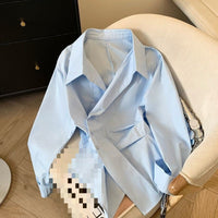 Womens Fashionable Shirt With Irregular Lapel