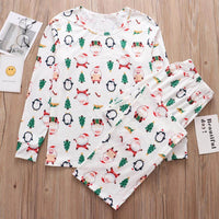 New Christmas European And American Style Santa Claus Print Parent-child Suit