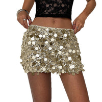 Elegant And Chic With Shiny Trim Bodycon Mini Skirt