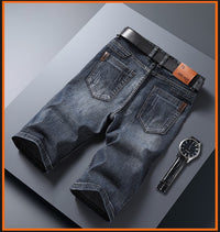 Men's Five-point Casual  Thin Loose Elastic Middle Pants Breeches