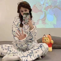 Autumn And Winter New Flannel Thickened Cute Loungewear