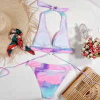 Tie-dye Outer Single Burst Swimsuit Sexy Bikini Female Split Swimsuit