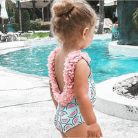 Back Cross Double Bow Swimsuit Large Back Lace One Piece