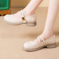 Spring Breathable All-Match Retro Low-Heel Shallow-Toe Pumps