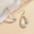 Simple And Elegant Niche Transparent Drop Earrings Elegant And Cold Style With A High-end Feel