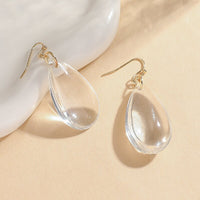 Simple And Elegant Niche Transparent Drop Earrings Elegant And Cold Style With A High-end Feel
