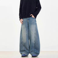 American Retro Washed Distressed Machete Design Jeans
