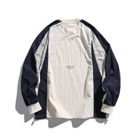 Contrast Color Printed Crew Neck Sweatshirt Men's Sports Jacket
