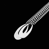 Geometric Irregular Double-Loop Interlocking Necklace For Men