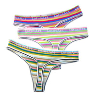 Women's Summer Color Stripes Thread Underwear
