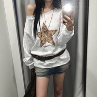 Printed Large Hoody Women's Clothing Loose And Idle Comfortable Crew Neck Coat