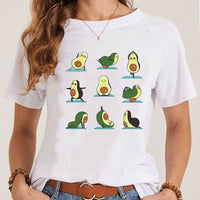 Women's Fashionable Simple Printed Short-sleeved T-shirt