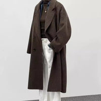 Color New Korean-style Loose Mid-length High-end Wool Coat