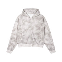Men's Heavy Distressed Cardigan Zipper Sweater