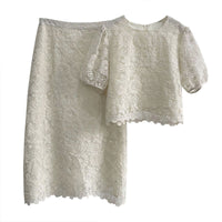 Fashionable Korean-style Top And Skirt Set For Women