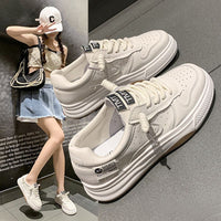 Spring And Autumn Flat Platform White All-matching Casual Sports White Shoes Board Shoes