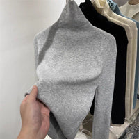 New Fallwinter High-neck Base Sweater With A Cozy Layered Look