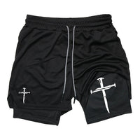Funny Face Printed Sports Shorts