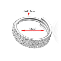 Stainless Steel Piercing Ornaments Zircon Nose Ring