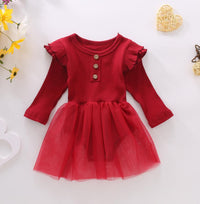 Girls Skirt Hem Triangle Rompers