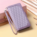 Crossbody Plaid Multi-functional Zipper Bag Mobile Phone Case