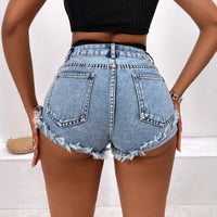 Sexy Casual Slimming Figure-flattering Denim Shorts