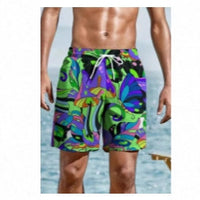 Geometric Print Fashion Mens Shorts