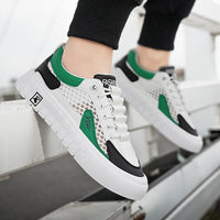 Mens Casual Breathable Mesh-panel Athletic Shoes