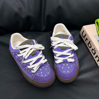 American College Style Contrast Color Bread Shoes Student Skateboard Shoes