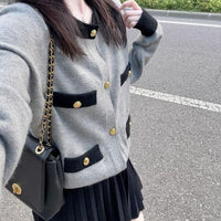 Women's Classic Style Knitted High-grade Sweater Short Coat