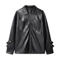 Men's Niche Design Two-way Zipper Stitching Riding Motorcycle Jacket