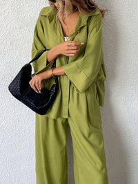 Womens Plus-Size Loose Top And Pants Two-Piece Set