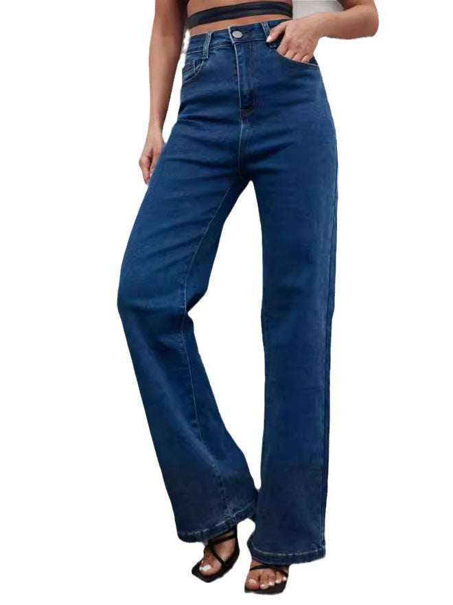 Slim Fit High Waist Slimming Casual Wide Leg Jeans