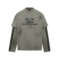 American Design Letter Fake Two-piece Long Sleeve