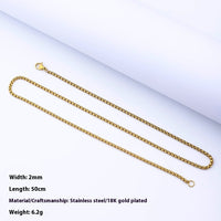 Stainless Steel Square Pearl Chain