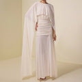 Womens Fashionable All-Match Patchwork Shawl-Waisted Dress