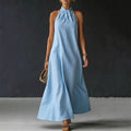 Women's Off-Shoulder Sleeveless Cross-Strap Dress