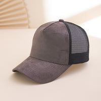 Simple And Versatile Imitation Suede Fabric Multi-color Baseball Cap For Outdoor Summer Mesh Breathable Sun Protection Beanie Hat