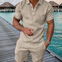 Casual Men's European And American Fashion Men's Polo Shirt Suit