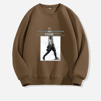 Men's Casual All-matching Round Neck Long Sleeve Top Loose Leisure Sweater