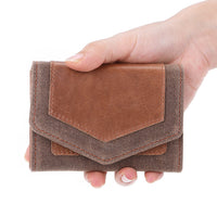 Organ Leather Card Bag Oil Wax Canvas Cowhide
