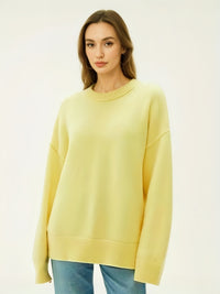 Loose Round Neck Solid Color Long-sleeved Thickened Sweater