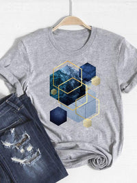 Geometric Printed Summer Short Sleeve