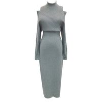 Vintage Soft Off-shoulder Womens Dress