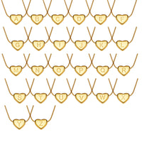 Stainless Steel 26-Letter Heart Pendant Clavicle Necklace